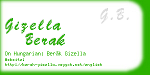 gizella berak business card